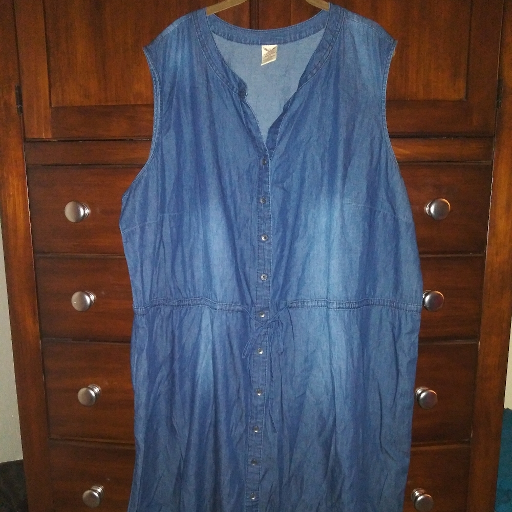 Faded Glory sleeveless drawstring shirt dress